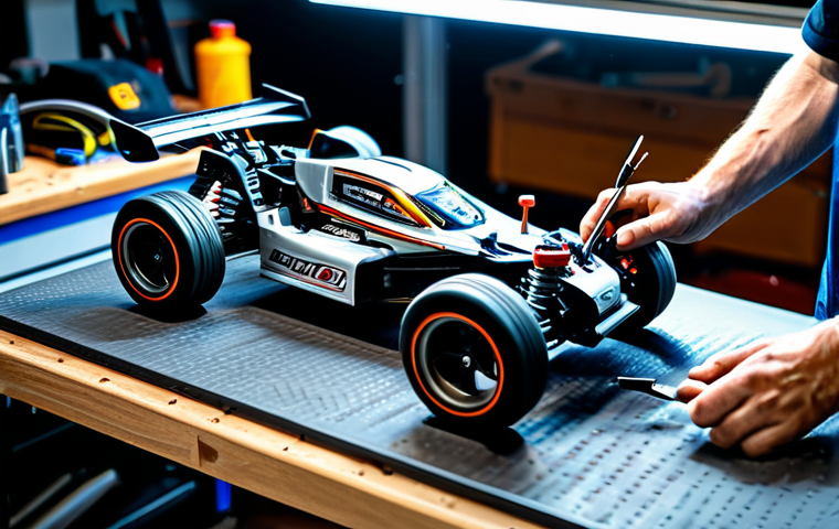 RC카 구매 가이드 - Action Shot - 4WD RC Car**
"A vibrant action shot of a 4WD RC car racing across a muddy dirt track.... RC카 구매 가이드 - Action Shot - 4WD RC Car**
"A vibrant action shot of a 4WD RC car racing across a muddy dirt track....